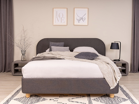 Кровать без основания Sten Bro - Симметричная мягкая кровать.