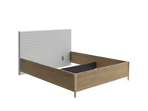 Деревянная кровать Rona - Классическая кровать с геометрической стежкой изголовья