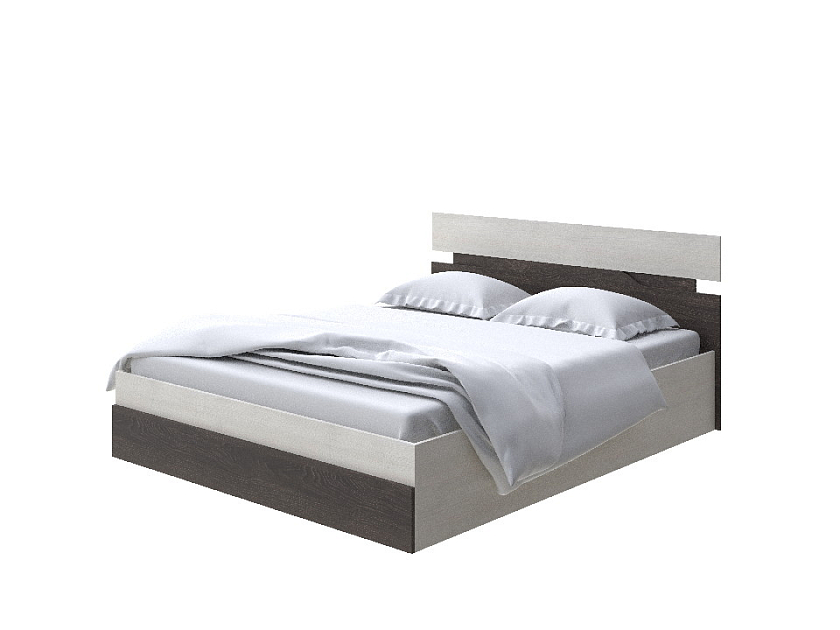 Кровать Milton с подъемным механизмом 90x190 ЛДСП Дуб Шамони светлый (124)/Дуб Кантербери - Современная кровать с подъемным механизмом.