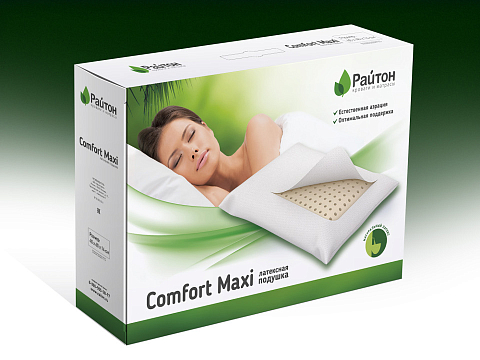 Подушка с эффектом памяти Comfort Maxi - Подушка классической формы из перфорированного латекса. 