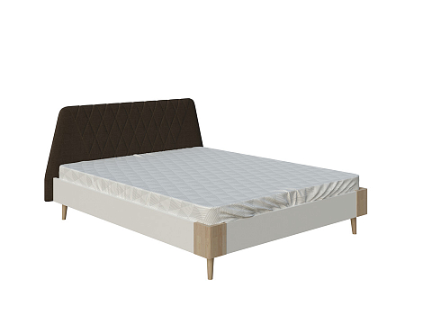 Зеленая кровать Lagom Hill Chips - Оригинальная кровать без встроенного основания из ЛДСП с мягкими элементами.