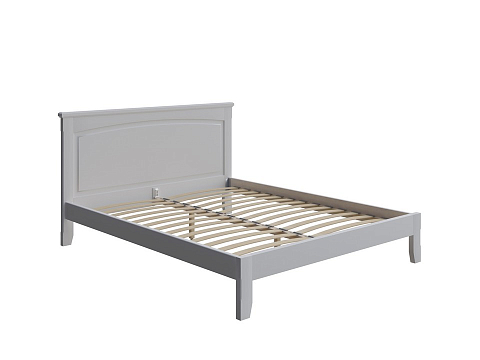 Белая двуспальная кровать Marselle-тахта - Деревянная кровать со встроенным основанием