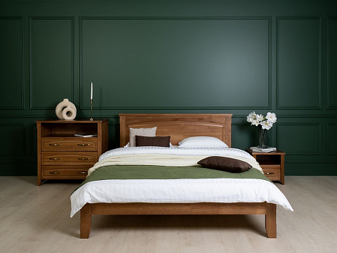 Кровать Кинг Сайз Marselle-тахта - Деревянная кровать со встроенным основанием